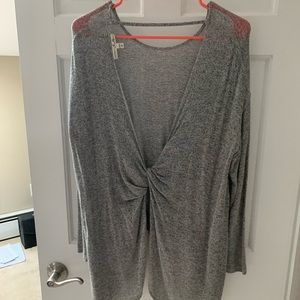 Express One Eleven Twist Back Top